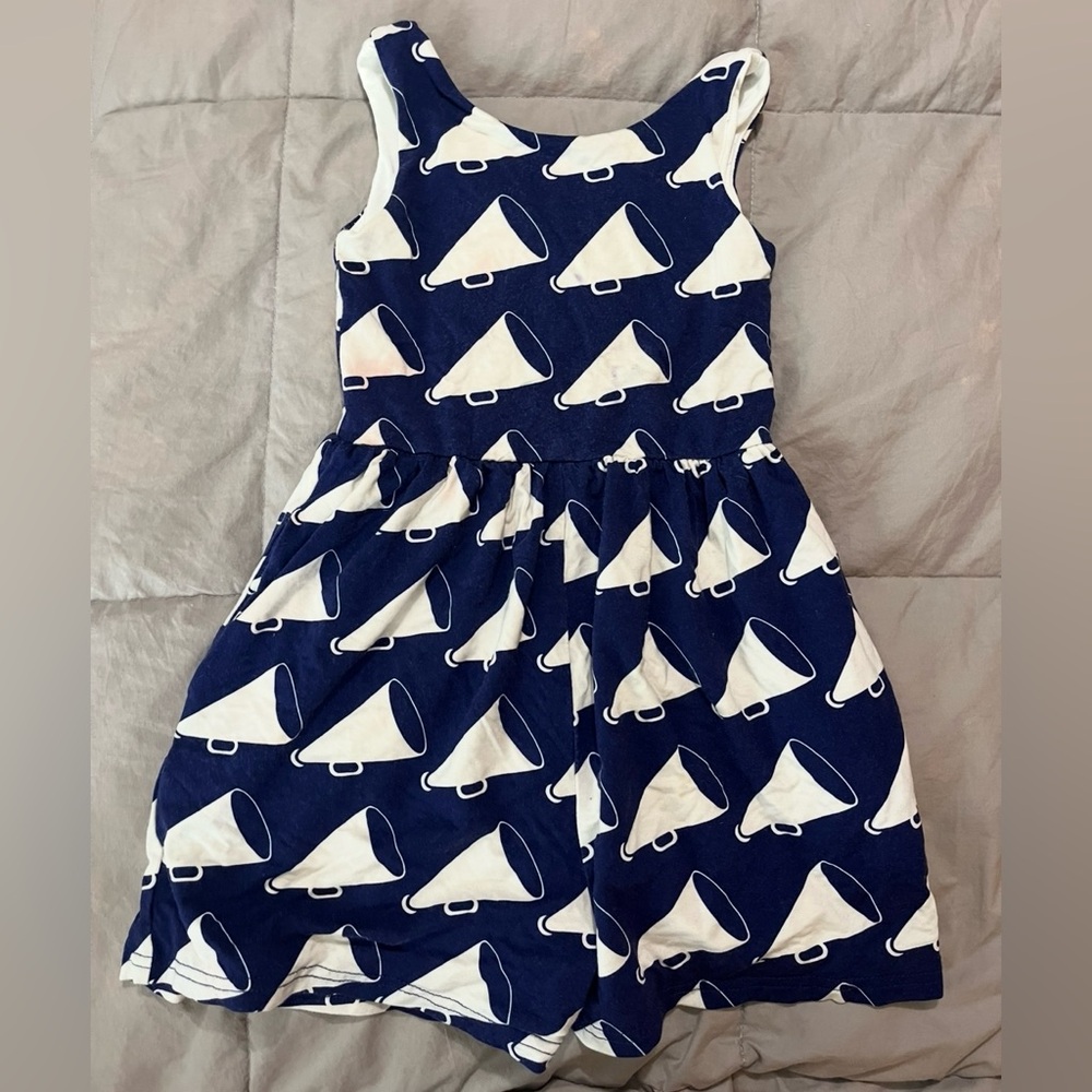 SweetHoney Navy and White Megaphone Print Kids One Piece